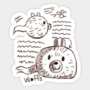 Hilda Sketchbook Woffs Sticker